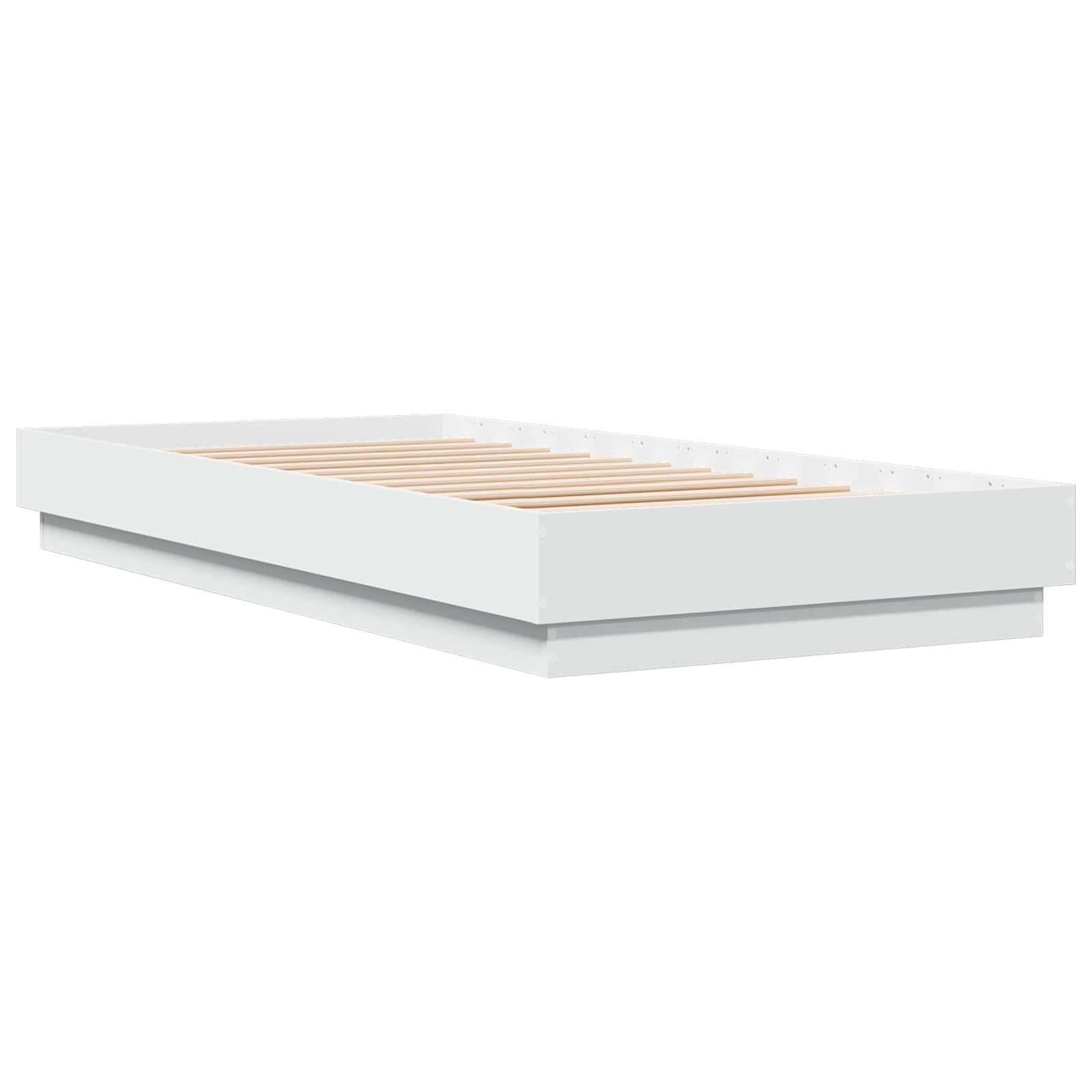 Postel Na Podlaze Bílá 80 X 200 Cm Kompozitní Dřevo