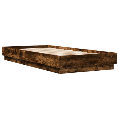 Postel Na Podlaze Kouřový Dub 80 X 200 Cm Kompozitní Dřevo