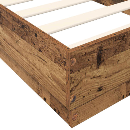 Postel Na Podlaze Staré Dřevo 80 X 200 Cm Kompozitní Dřevo