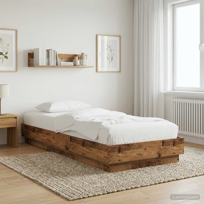 Postel Na Podlaze Staré Dřevo 80 X 200 Cm Kompozitní Dřevo