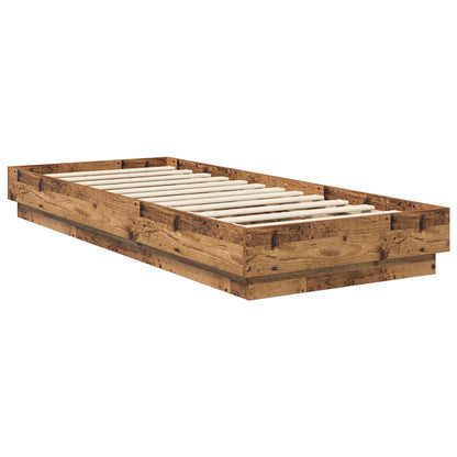 Postel Na Podlaze Staré Dřevo 80 X 200 Cm Kompozitní Dřevo
