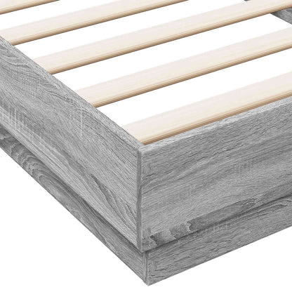 Postel Na Podlaze Šedý Sonoma 80 X 200 Cm Kompozitní Dřevo