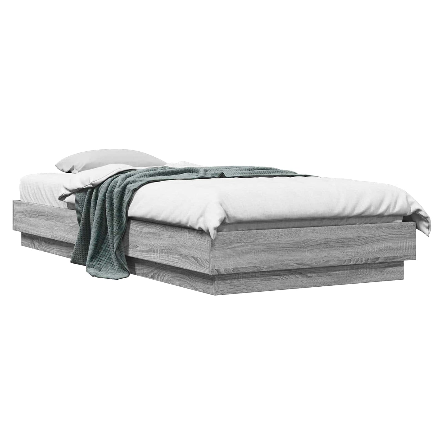 Postel Na Podlaze Šedý Sonoma 80 X 200 Cm Kompozitní Dřevo