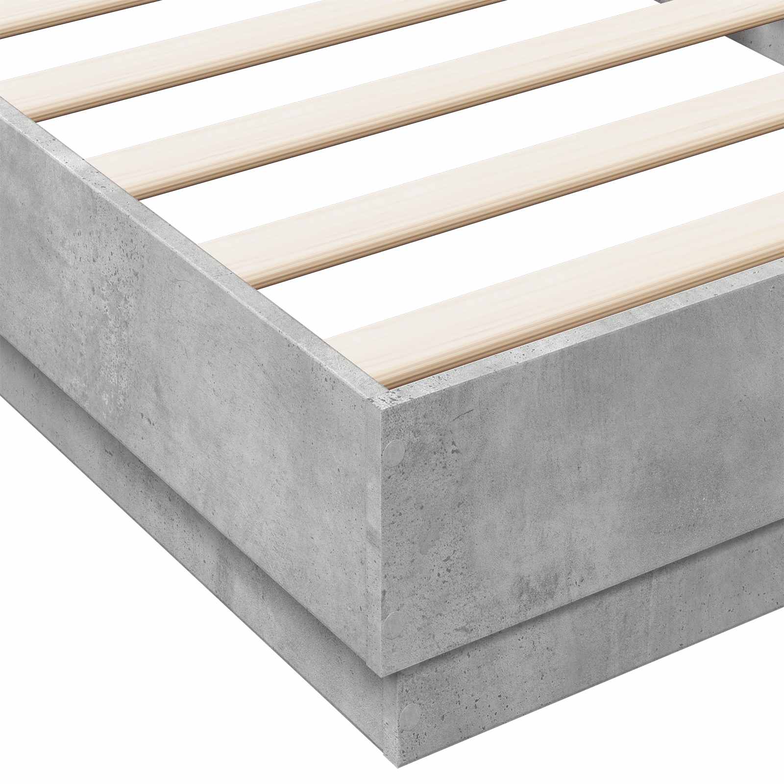 Postel Na Podlaze Betonově Šedá 80 X 200 Cm Kompozitní Dřevo