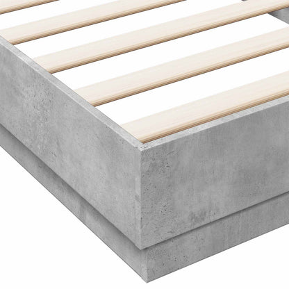 Postel Na Podlaze Betonově Šedá 80 X 200 Cm Kompozitní Dřevo