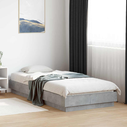 Postel Na Podlaze Betonově Šedá 80 X 200 Cm Kompozitní Dřevo