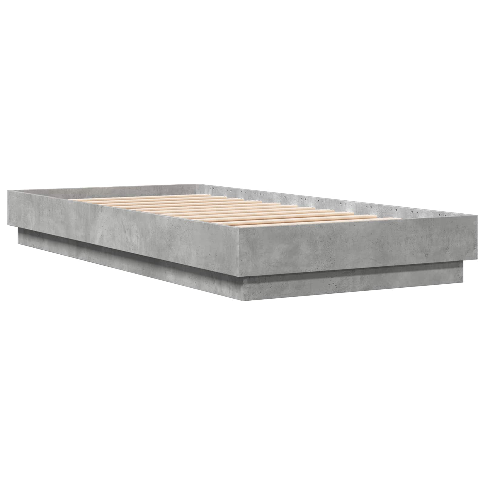 Postel Na Podlaze Betonově Šedá 80 X 200 Cm Kompozitní Dřevo