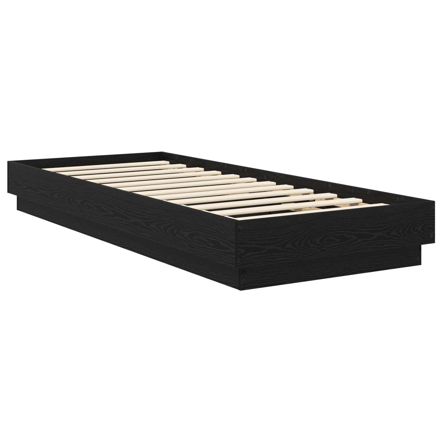 Postel Na Podlaze Černý Dub 80 X 200 Cm Kompozitní Dřevo