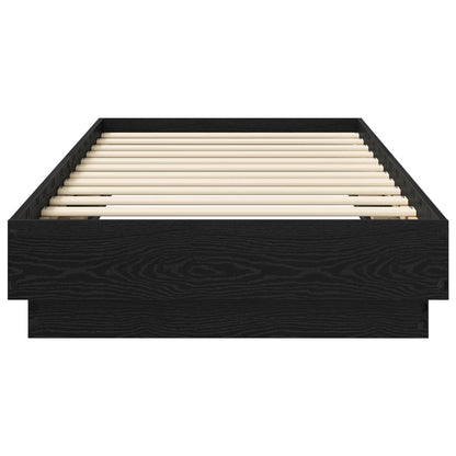 Postel Na Podlaze Černý Dub 80 X 200 Cm Kompozitní Dřevo