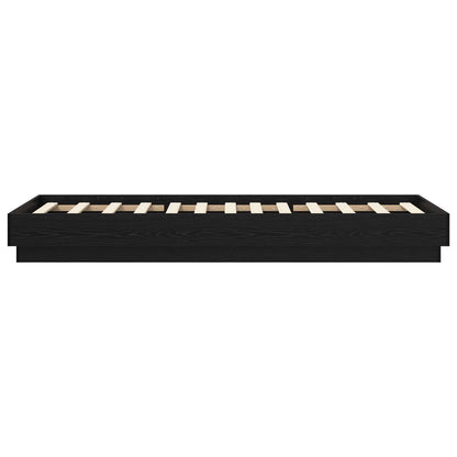 Postel Na Podlaze Černý Dub 80 X 200 Cm Kompozitní Dřevo