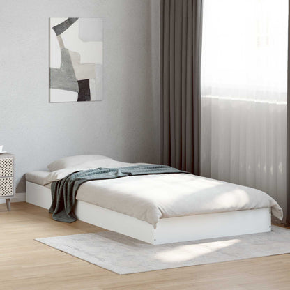 Postel Na Podlaze Bílá 80 X 200 Cm Kompozitní Dřevo