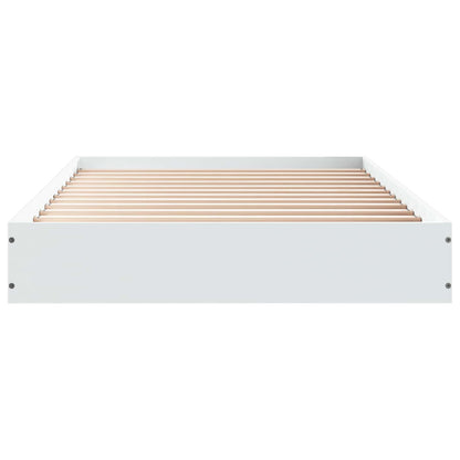 Postel Na Podlaze Bílá 80 X 200 Cm Kompozitní Dřevo