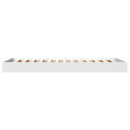 Postel Na Podlaze Bílá 80 X 200 Cm Kompozitní Dřevo