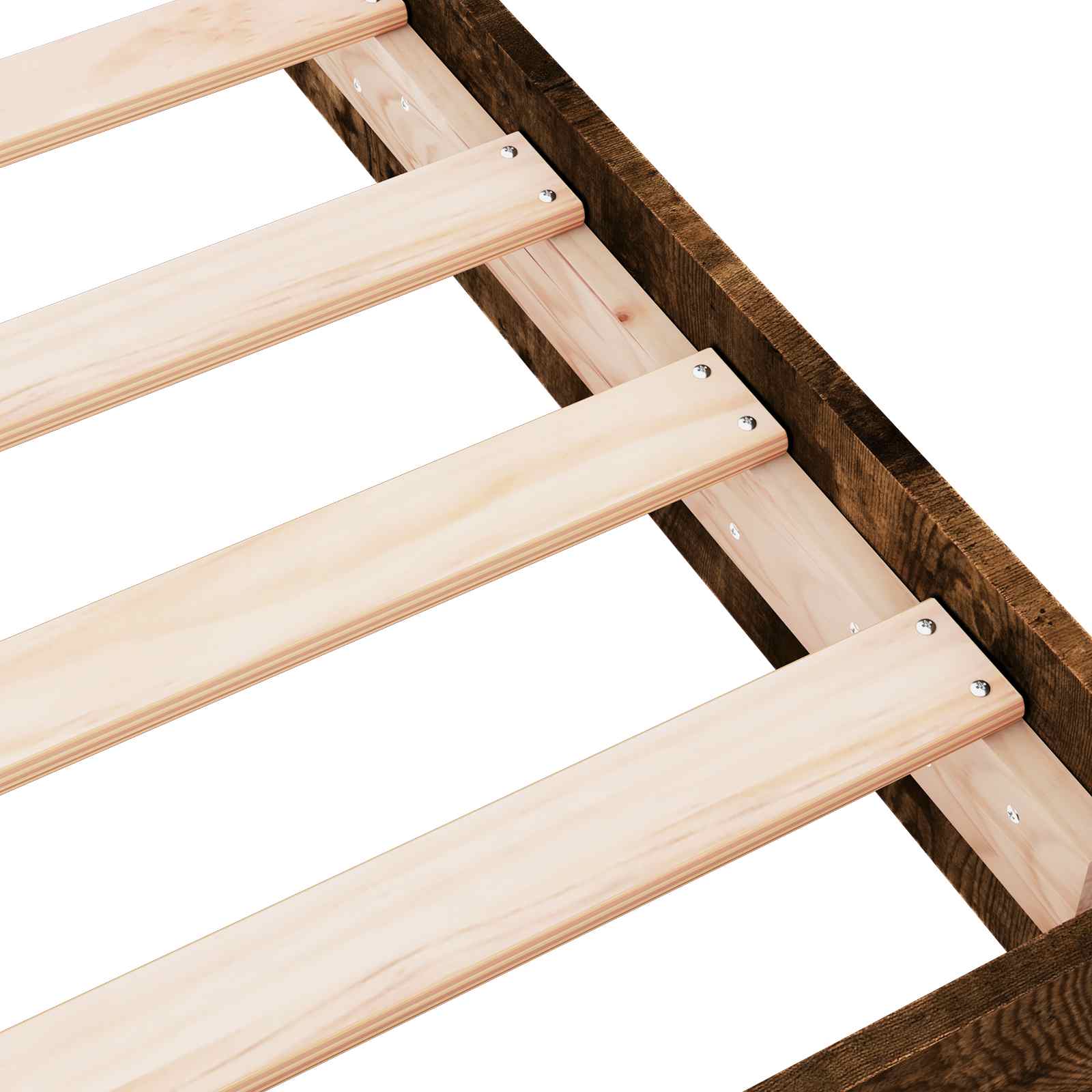 Postel Na Podlaze Kouřový Dub 80 X 200 Cm Kompozitní Dřevo