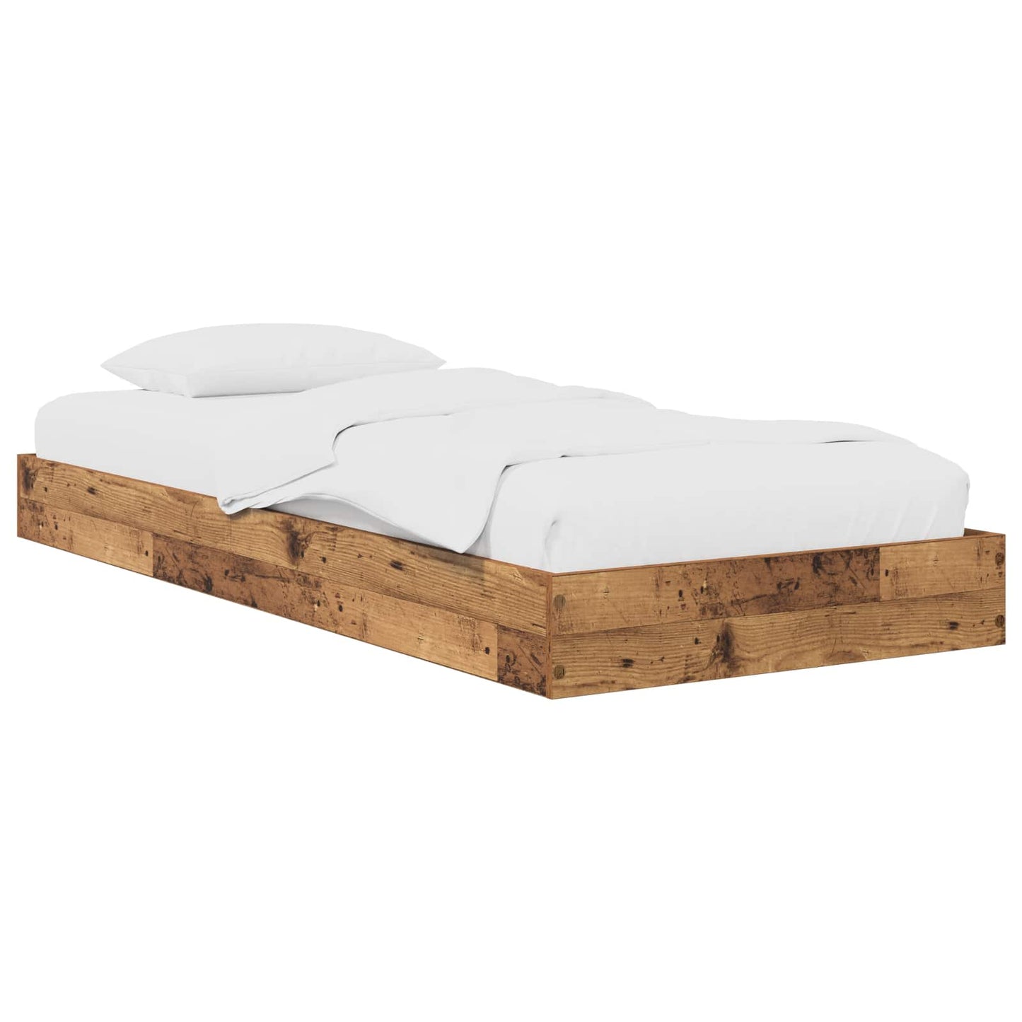 Postel Na Podlaze Staré Dřevo 80 X 200 Cm Kompozitní Dřevo