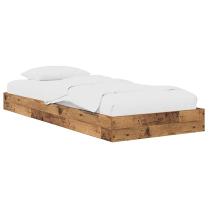 Postel Na Podlaze Staré Dřevo 80 X 200 Cm Kompozitní Dřevo