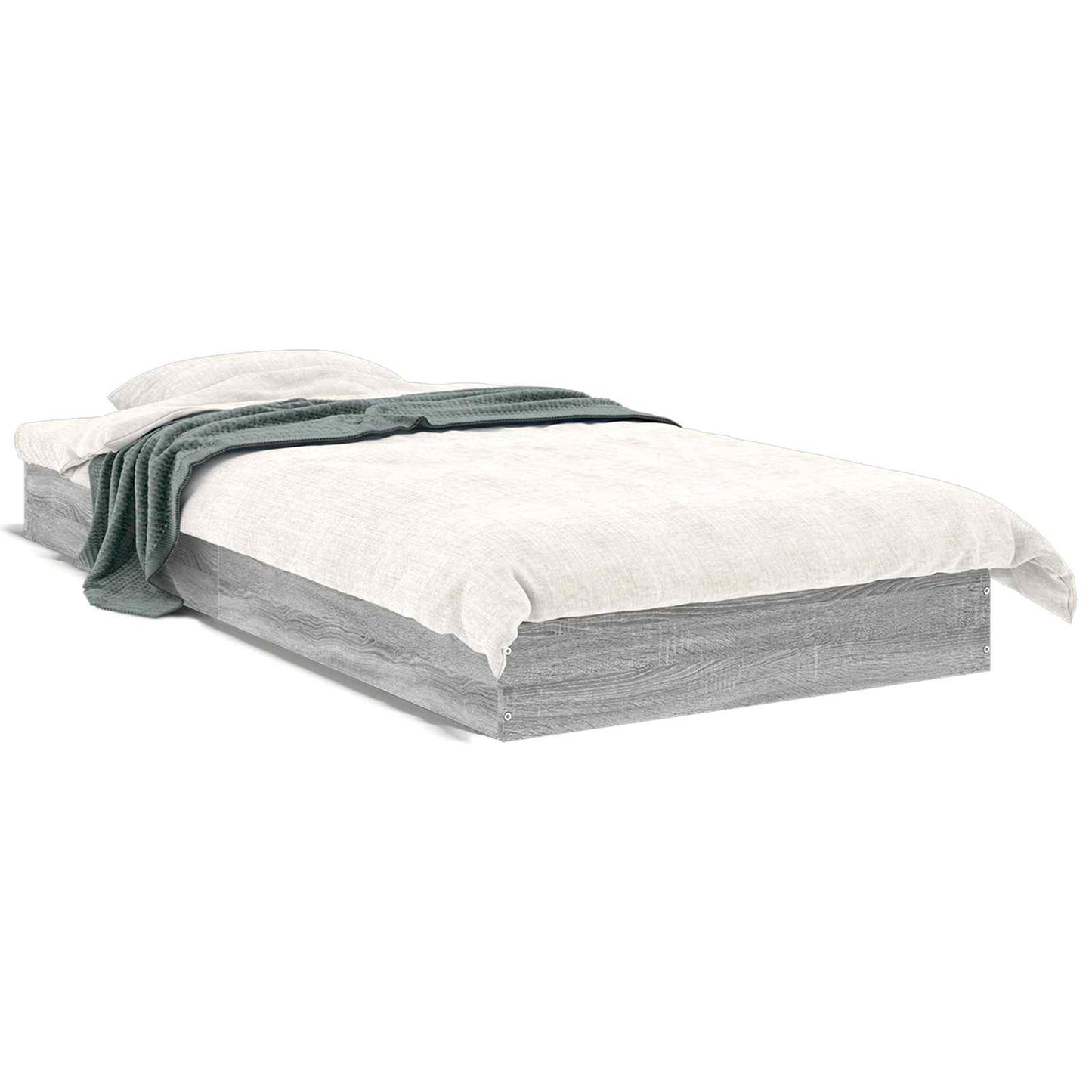 Postel Na Podlaze Šedý Sonoma 80 X 200 Cm Kompozitní Dřevo