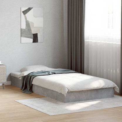 Postel Na Podlaze Betonově Šedá 80 X 200 Cm Kompozitní Dřevo