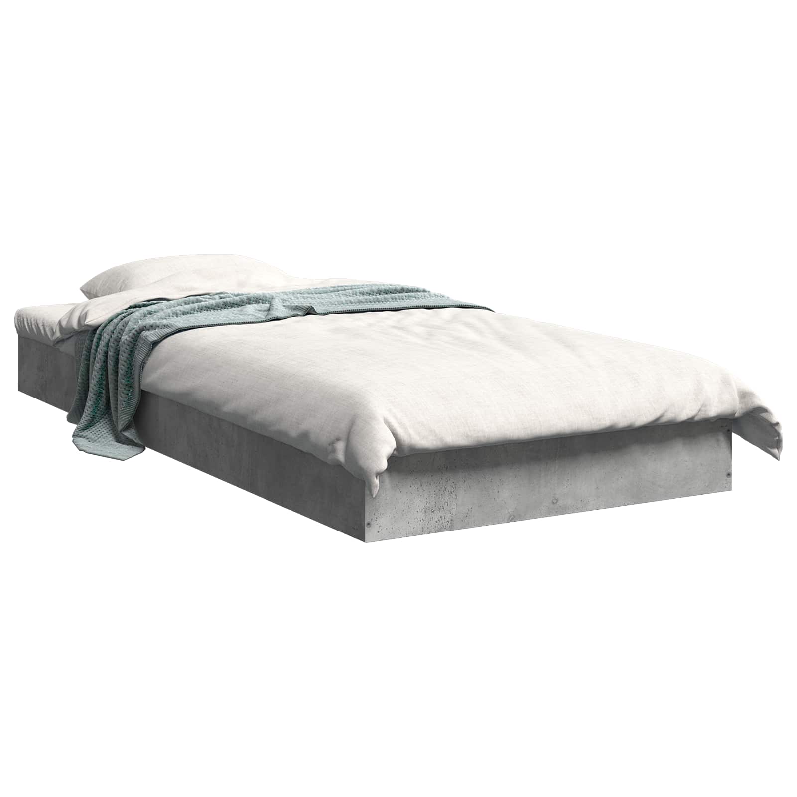 Postel Na Podlaze Betonově Šedá 80 X 200 Cm Kompozitní Dřevo