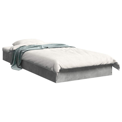 Postel Na Podlaze Betonově Šedá 80 X 200 Cm Kompozitní Dřevo