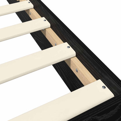 Postel Na Podlaze Černý Dub 80 X 200 Cm Kompozitní Dřevo