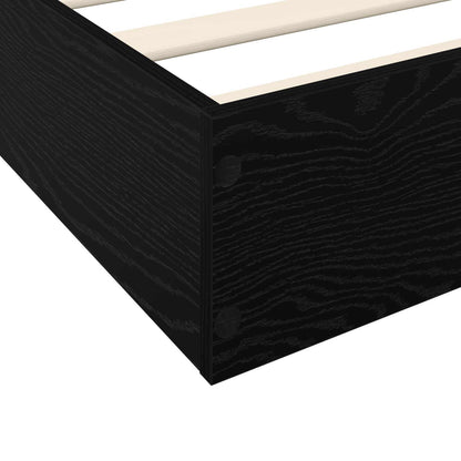 Postel Na Podlaze Černý Dub 80 X 200 Cm Kompozitní Dřevo