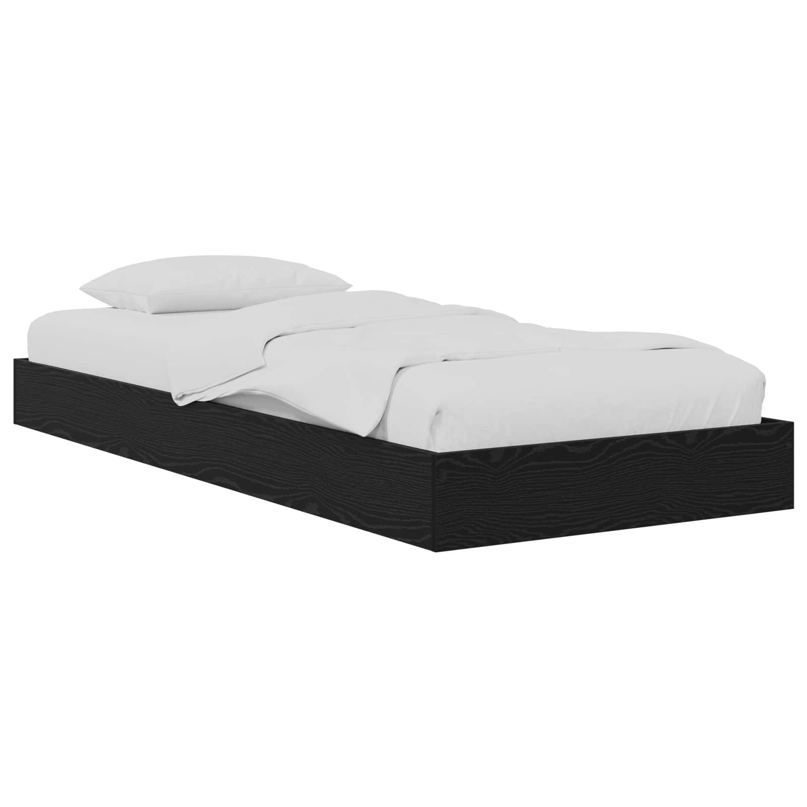 Postel Na Podlaze Černý Dub 80 X 200 Cm Kompozitní Dřevo