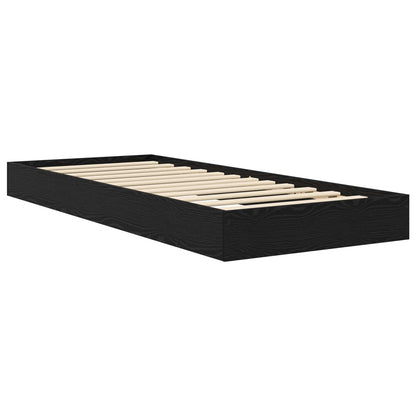 Postel Na Podlaze Černý Dub 80 X 200 Cm Kompozitní Dřevo