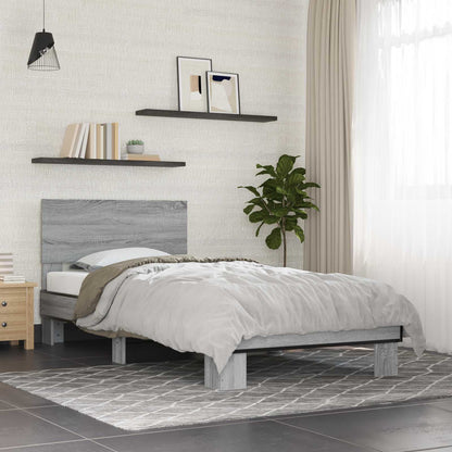 Rám Postele S Čelem Šedý Sonoma 80 X 200 Cm Kompozitní Dřevo