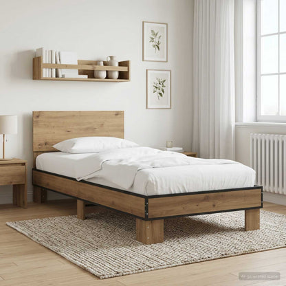 Rám Postele S Čelem Dub Artisan 80 X 200 Cm Kompozitní Dřevo