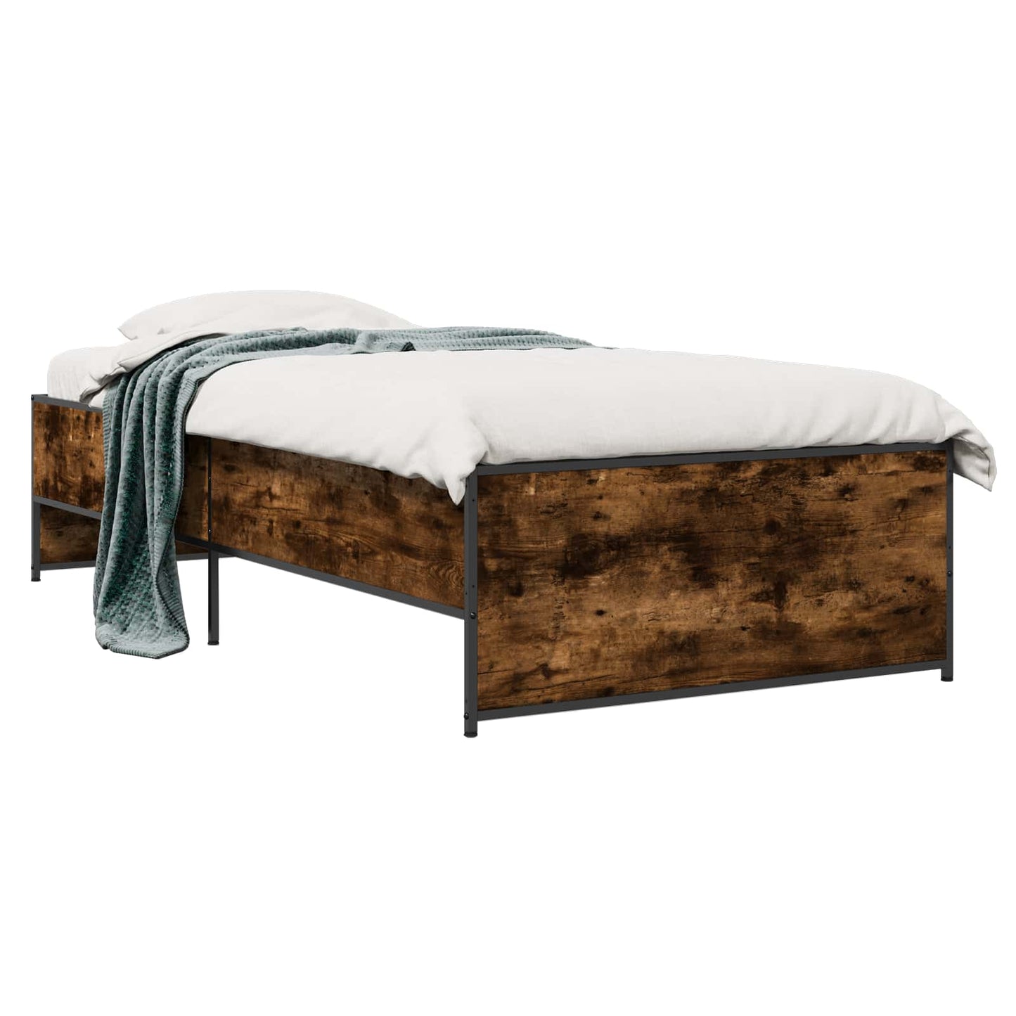 Rám Postele Kouřový Dub 80 X 200 Cm Kompozitní Dřevo