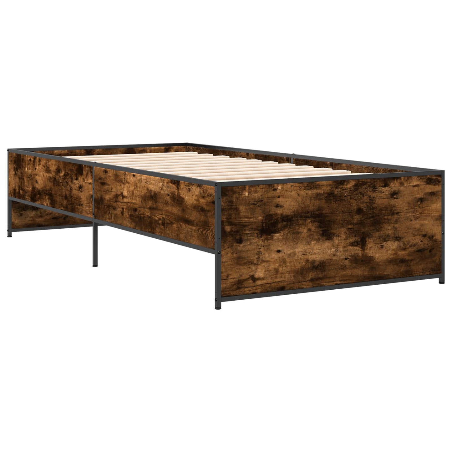 Rám Postele Kouřový Dub 80 X 200 Cm Kompozitní Dřevo