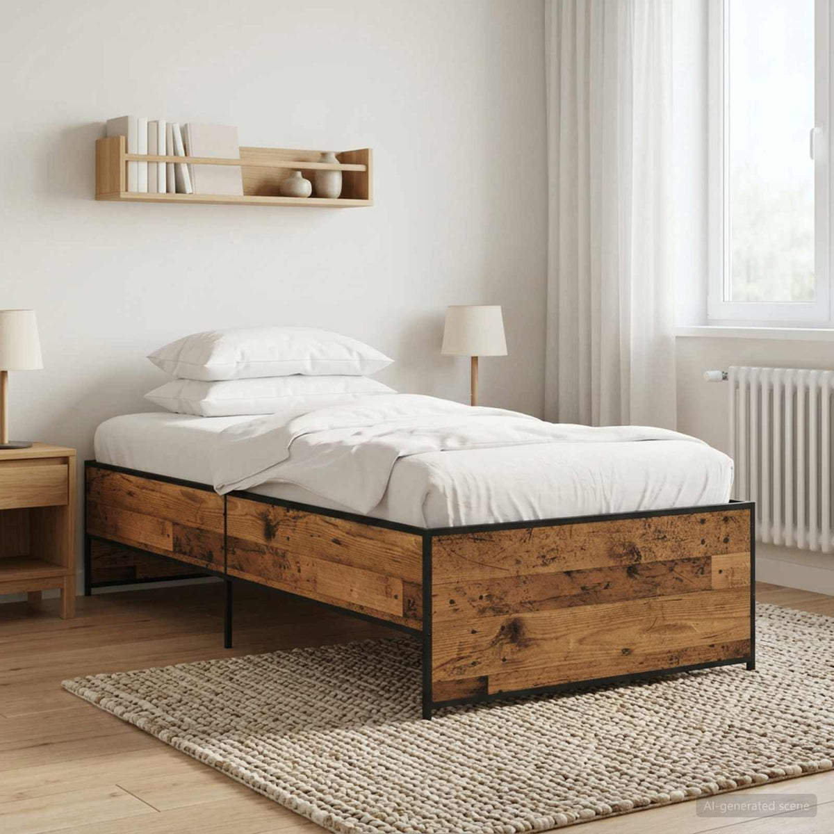 Rám Postele Staré Dřevo 80 X 200 Cm Kompozitní Dřevo