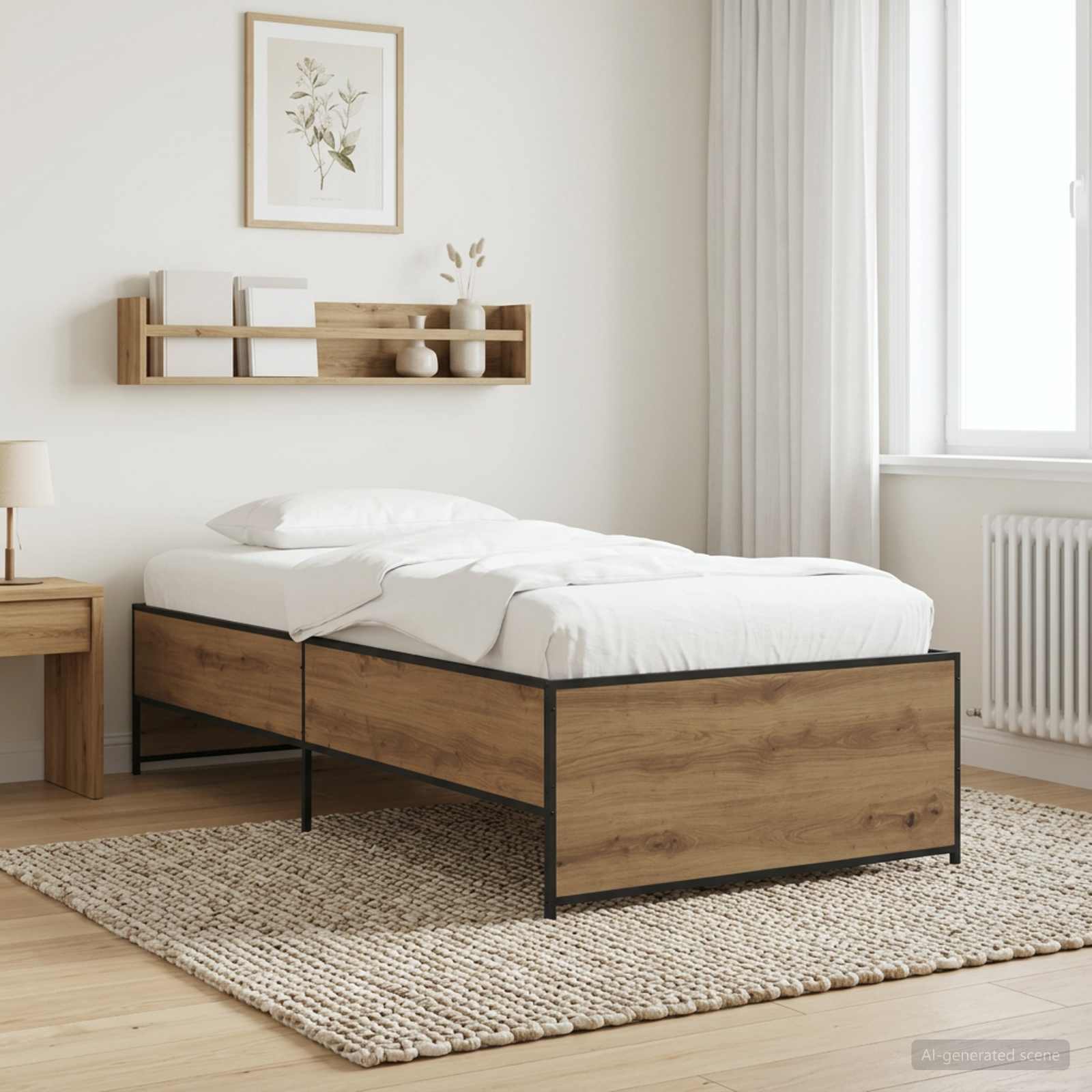 Rám Postele Dub Artisan 80 X 200 Cm Kompozitní Dřevo