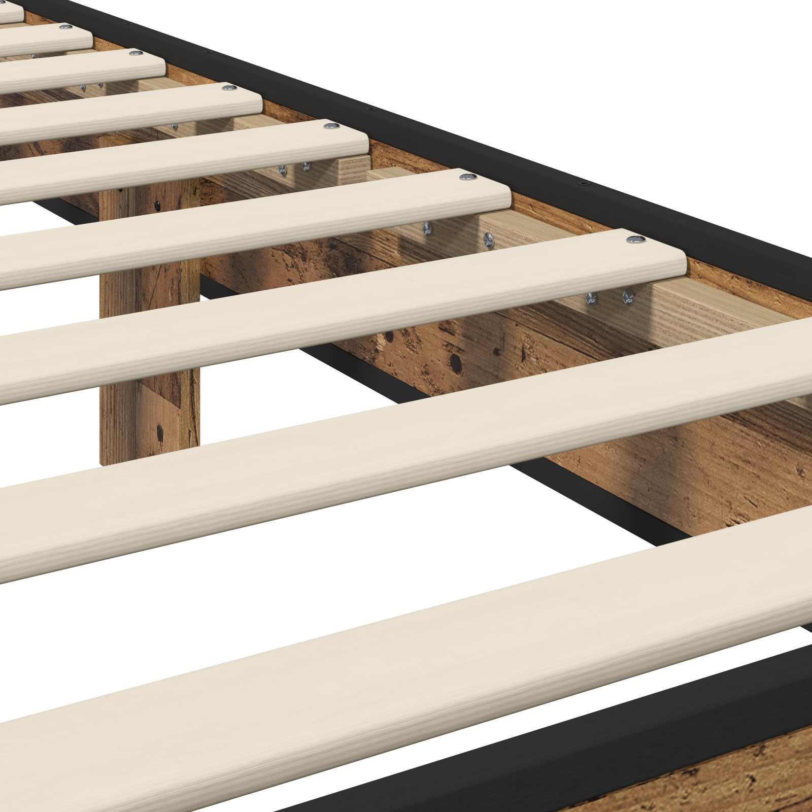 Rám Postele S Čelem Staré Dřevo 80 X 200 Cm Kompozitní Dřevo
