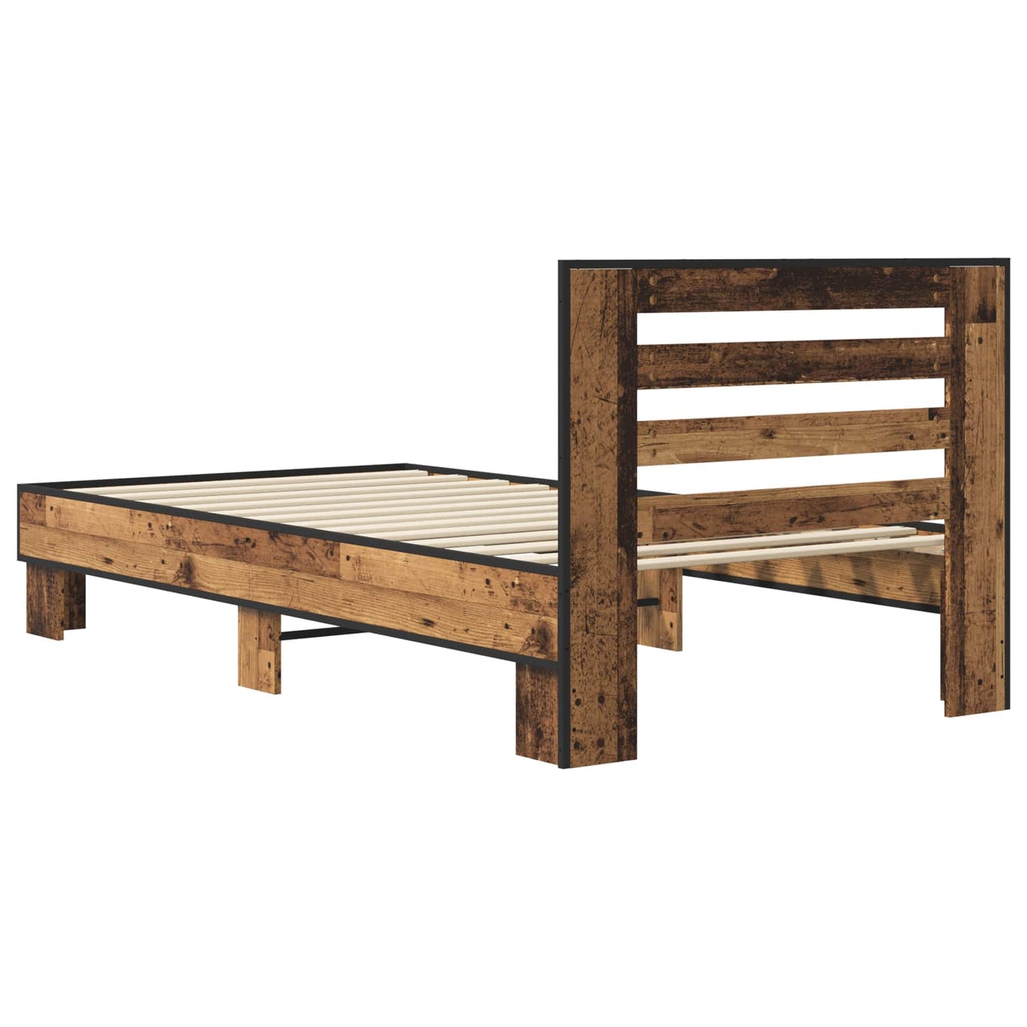 Rám Postele S Čelem Staré Dřevo 80 X 200 Cm Kompozitní Dřevo