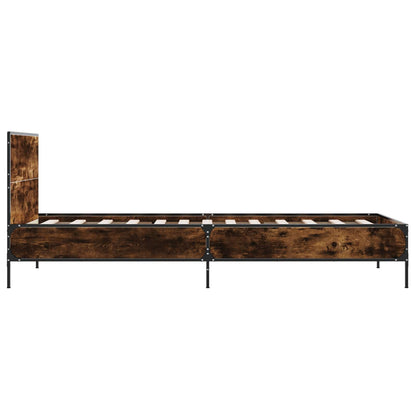 Rám Postele S Čelem Kouřový Dub 80 X 200 Cm Kompozitní Dřevo