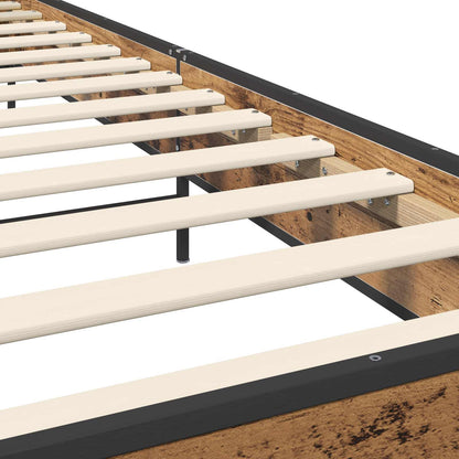 Rám Postele S Čelem Staré Dřevo 80 X 200 Cm Kompozitní Dřevo