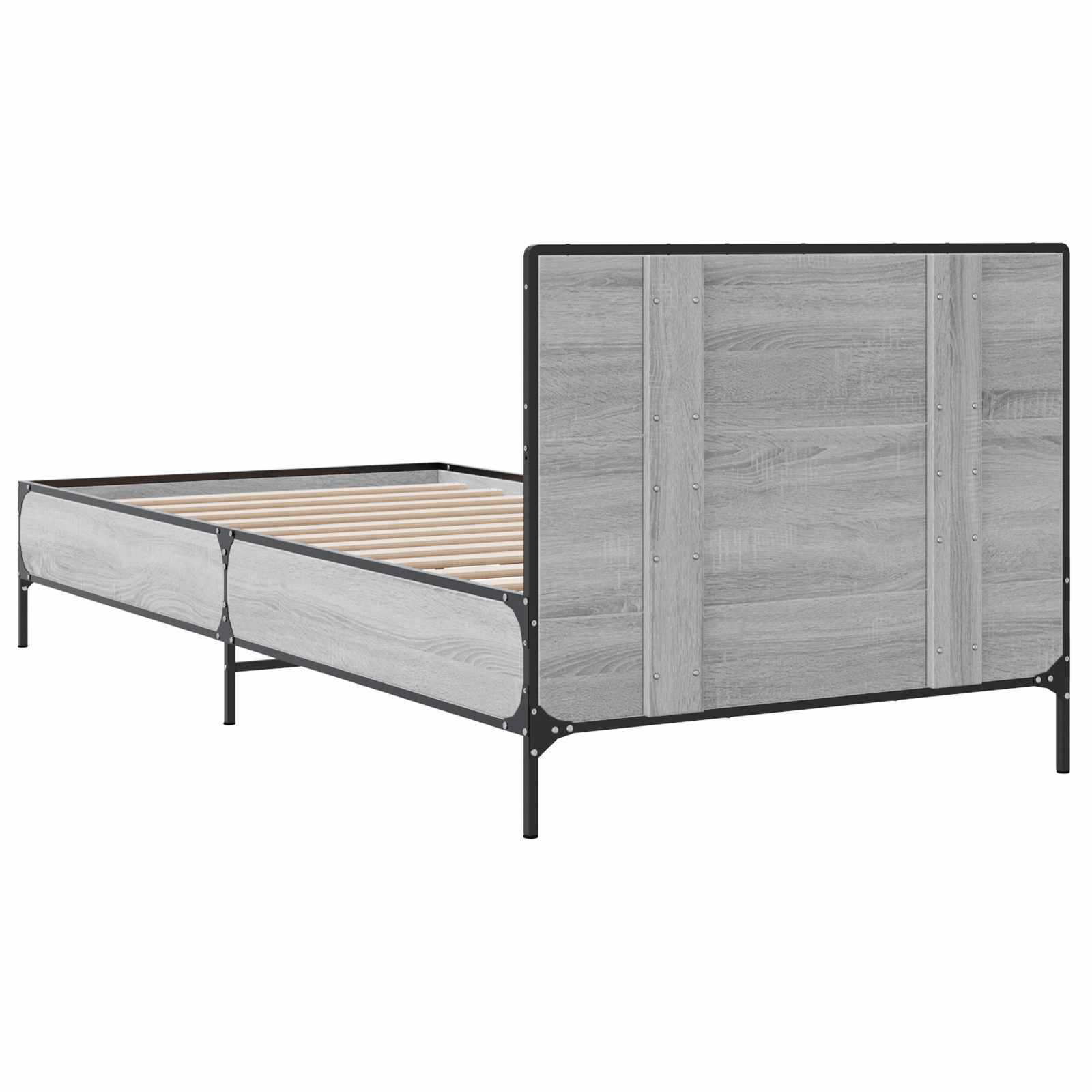 Rám Postele S Čelem Šedý Sonoma 80 X 200 Cm Kompozitní Dřevo