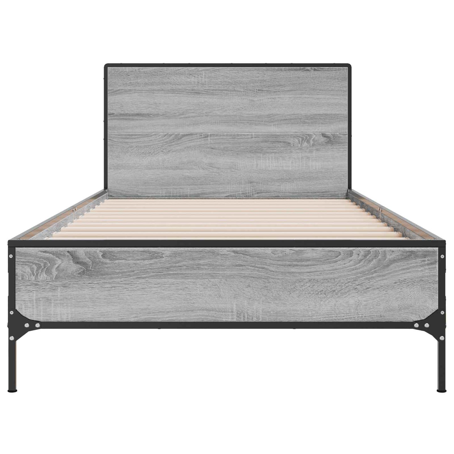 Rám Postele S Čelem Šedý Sonoma 80 X 200 Cm Kompozitní Dřevo