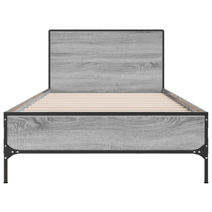 Rám Postele S Čelem Šedý Sonoma 80 X 200 Cm Kompozitní Dřevo