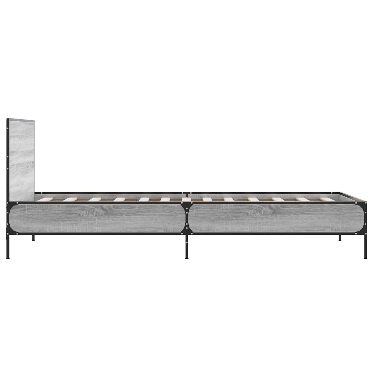 Rám Postele S Čelem Šedý Sonoma 80 X 200 Cm Kompozitní Dřevo