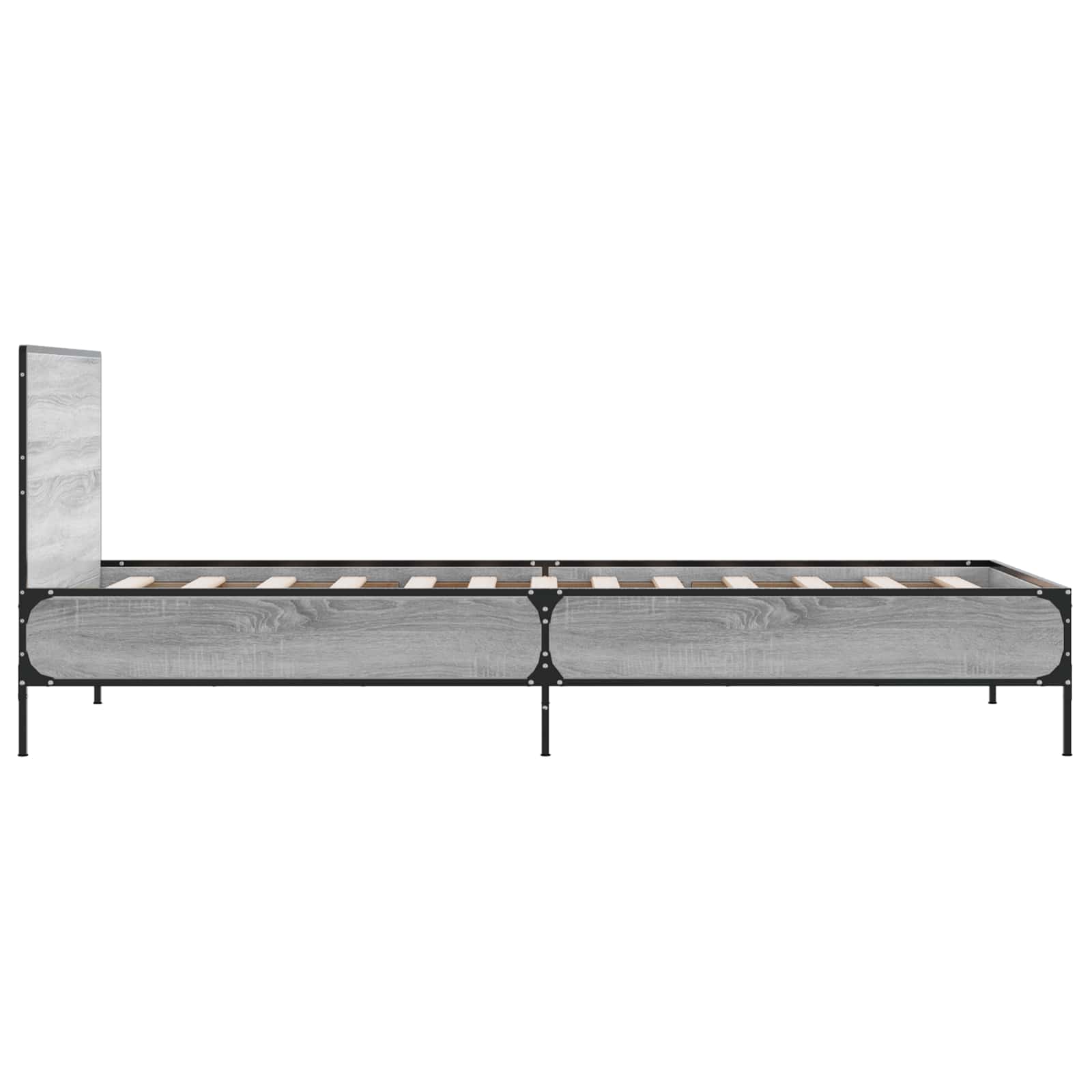 Rám Postele S Čelem Šedý Sonoma 80 X 200 Cm Kompozitní Dřevo