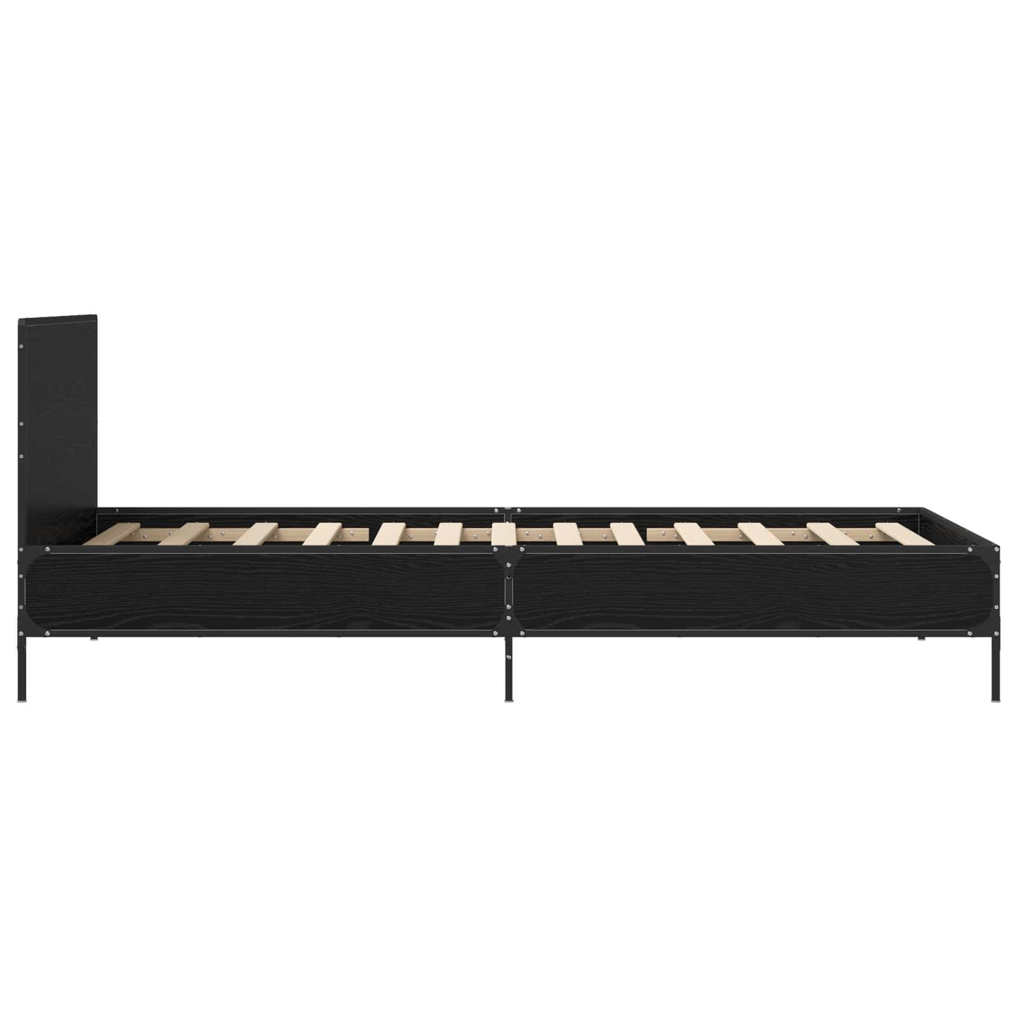 Rám Postele S Čelem Černý Dub 80 X 200 Cm Kompozitní Dřevo