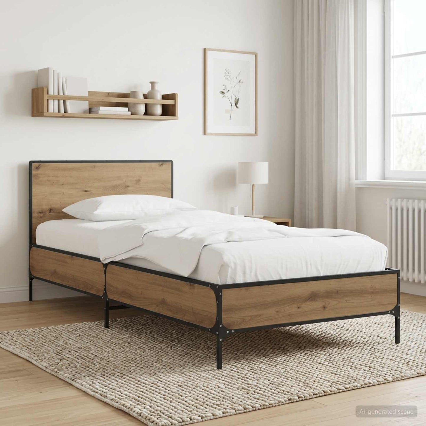 Rám Postele S Čelem Dub Artisan 80 X 200 Cm Kompozitní Dřevo