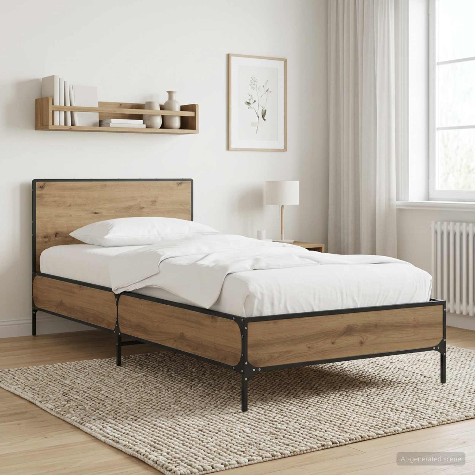 Rám Postele S Čelem Dub Artisan 80 X 200 Cm Kompozitní Dřevo