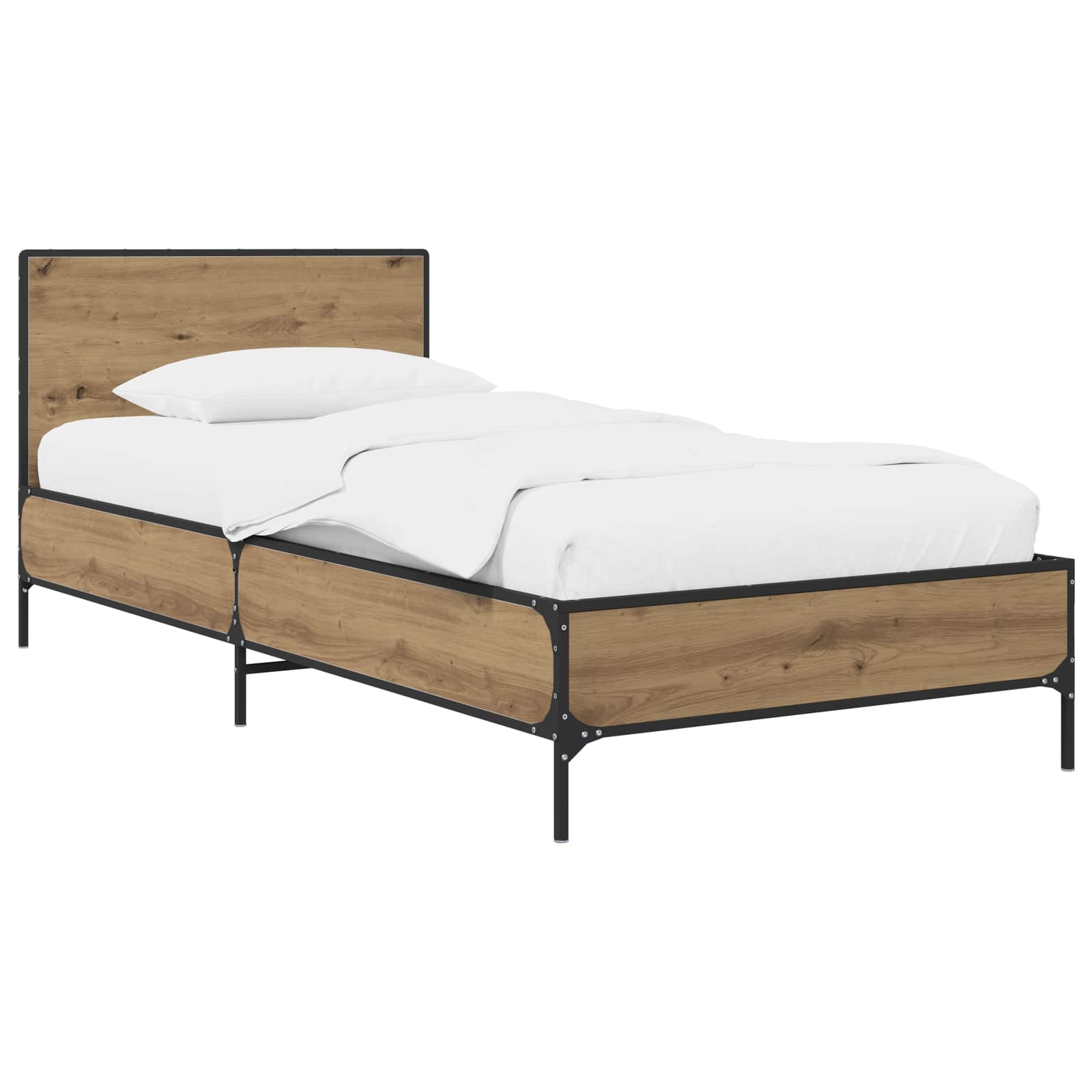 Rám Postele S Čelem Dub Artisan 80 X 200 Cm Kompozitní Dřevo