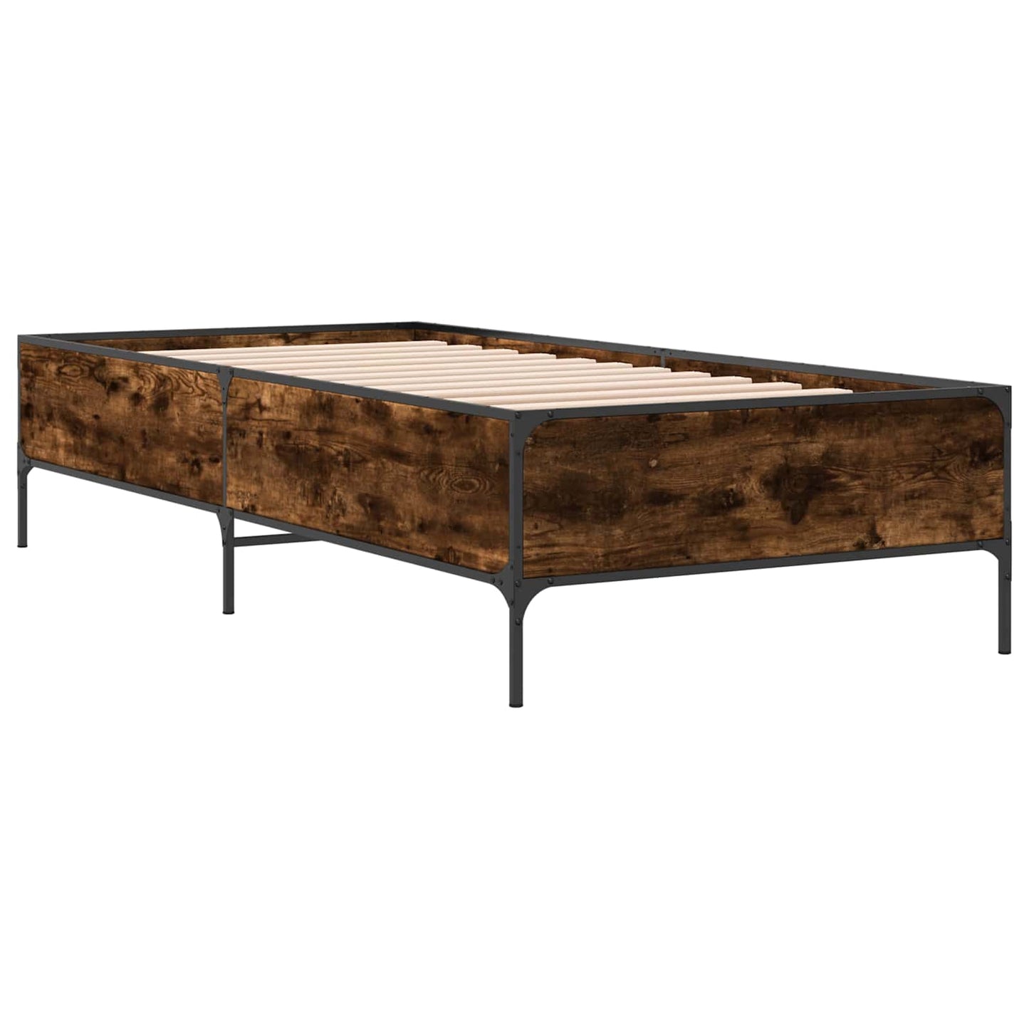 Rám Postele Kouřový Dub 80 X 200 Cm Kompozitní Dřevo