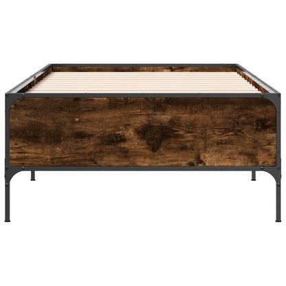 Rám Postele Kouřový Dub 80 X 200 Cm Kompozitní Dřevo