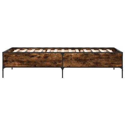 Rám Postele Kouřový Dub 80 X 200 Cm Kompozitní Dřevo